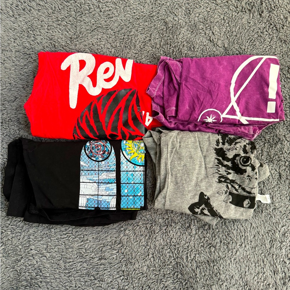 4 womens size small. Panic at the disco. Supernatural. Revive.